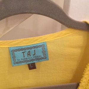 TAJ by Sabrina Crippa Tops - Taj by Sabrina Crippa, yellow beaded tunic TAJ by Sabrina Crippa Tops - Taj by Sabrina Crippa, yellow beaded tunic